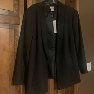 Chicos Black Label Split Sleeve Blazer Black